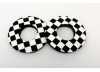 Flite Old School BMX Foam Grip Donuts Checker Black & White