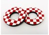 Flite Old School BMX Foam Grip Donuts Checker Red & White