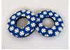 Flite Old School BMX Foam Grip Donuts Iron Cross Blue & White