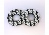 Flite Old School BMX Foam Grip Donuts Skull Black & White