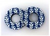 Flite Old School BMX Foam Grip Donuts Skull Blue & White