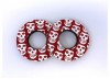 Flite Old School BMX Foam Grip Donuts Skull Red & White