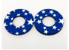 Flite Old School BMX Foam Grip Donuts Star Blue & White