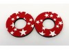 Flite Old School BMX Foam Grip Donuts Star Red & White