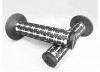 AME Old School BMX Dual Color Grips BLACK (Outside) over WHITE (Inside)