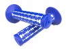 AME Old School BMX Dual Color Grips BLUE (Outside) over WHITE (Inside)