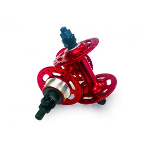 KT Old School BMX High Flanged Front and Rear Hubs Red